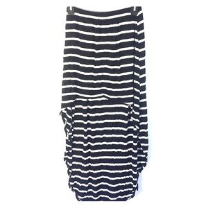 Forever 21 Short Front Long Back Striped Skirt S